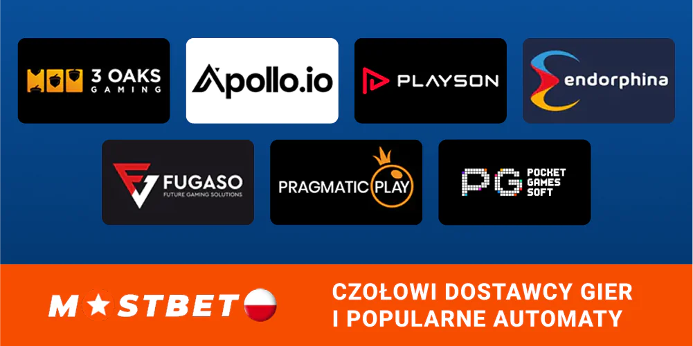 Czołowi dostawcy gier i automaty Mostbet